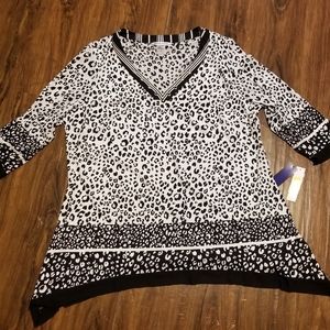 NWT leopard blouse